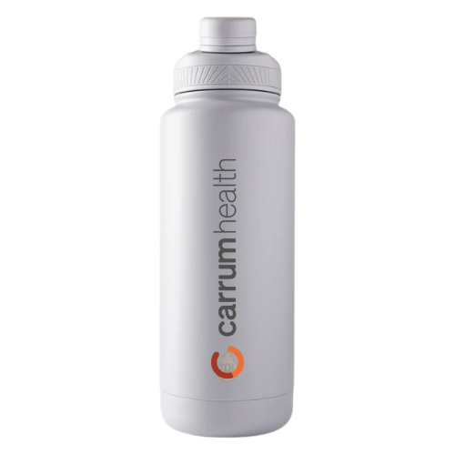 Branded Water Bottle, provided by Carrum